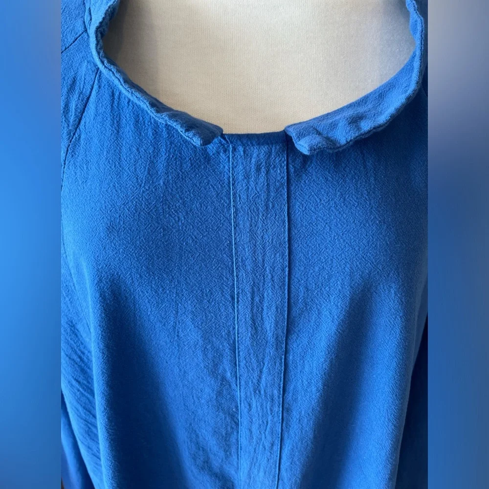 ZANZEA Three-Quarter Sleeve Tunic with Mandarin Collar - Picture 3 of 4